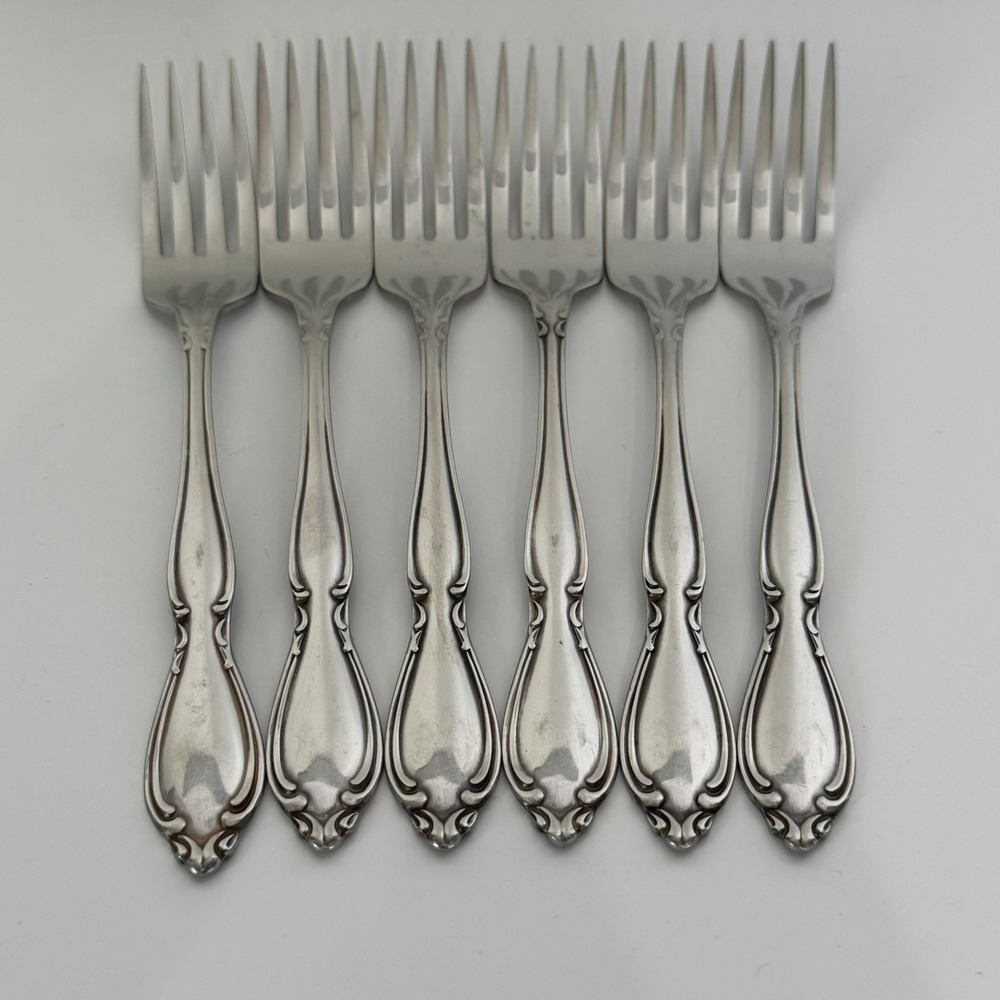 Oneida LTD Deluxe "Strathmore" Stainless Flatware Dinner Forks Lot of 6